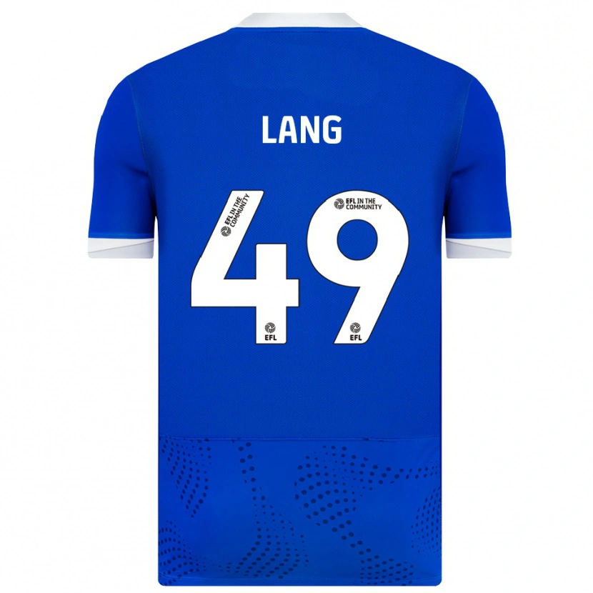 Danxen Niño Camiseta Callum Lang #49 Azul Blanco 1ª Equipación 2025/26 La Camisa México