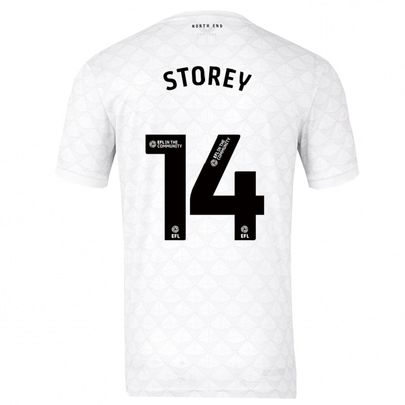Danxen Niño Camiseta Jordan Storey #14 Blanco Rojo 1ª Equipación 2025/26 La Camisa México