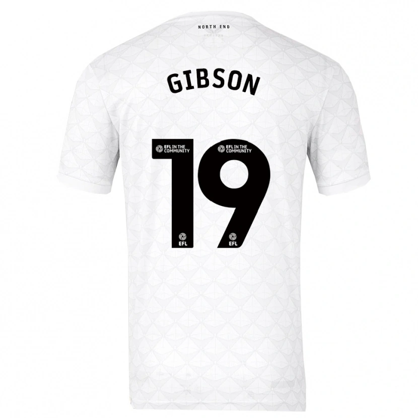 Danxen Niño Camiseta Lewis Gibson #19 Blanco Rojo 1ª Equipación 2025/26 La Camisa México