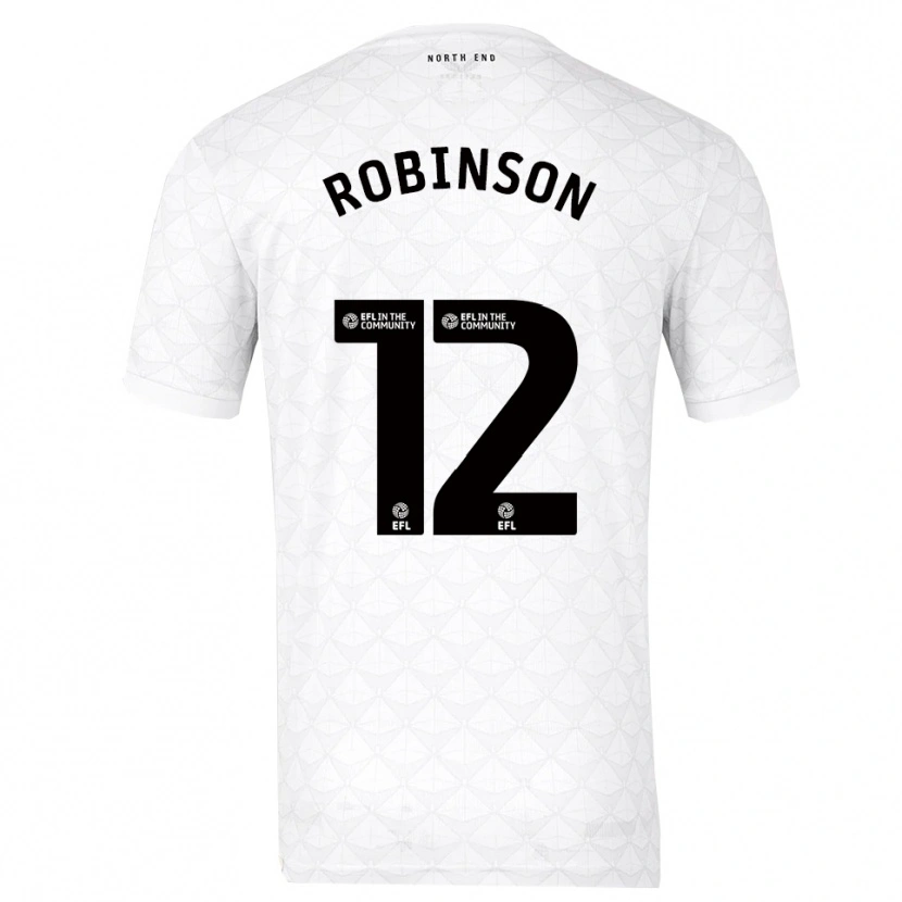 Danxen Niño Camiseta Ben Robinson #12 Blanco Rojo 1ª Equipación 2025/26 La Camisa México