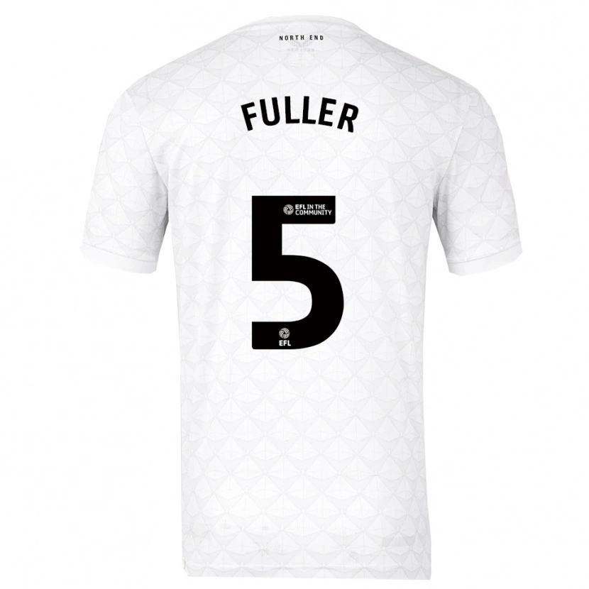 Danxen Niño Camiseta Olivia Fuller #5 Blanco Rojo 1ª Equipación 2025/26 La Camisa México