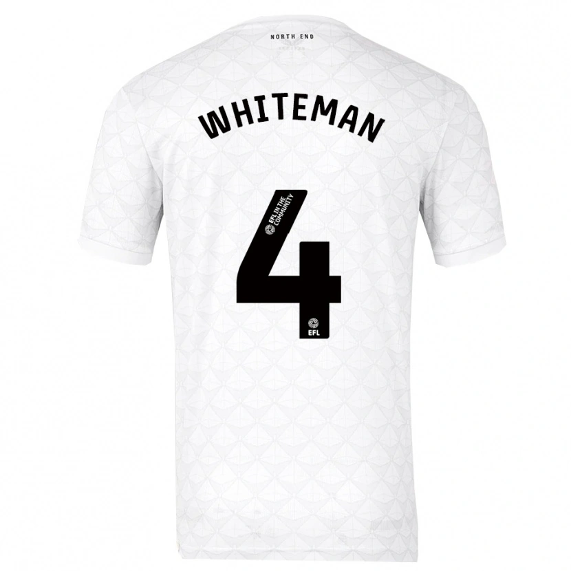 Danxen Niño Camiseta Ben Whiteman #4 Blanco Rojo 1ª Equipación 2025/26 La Camisa México