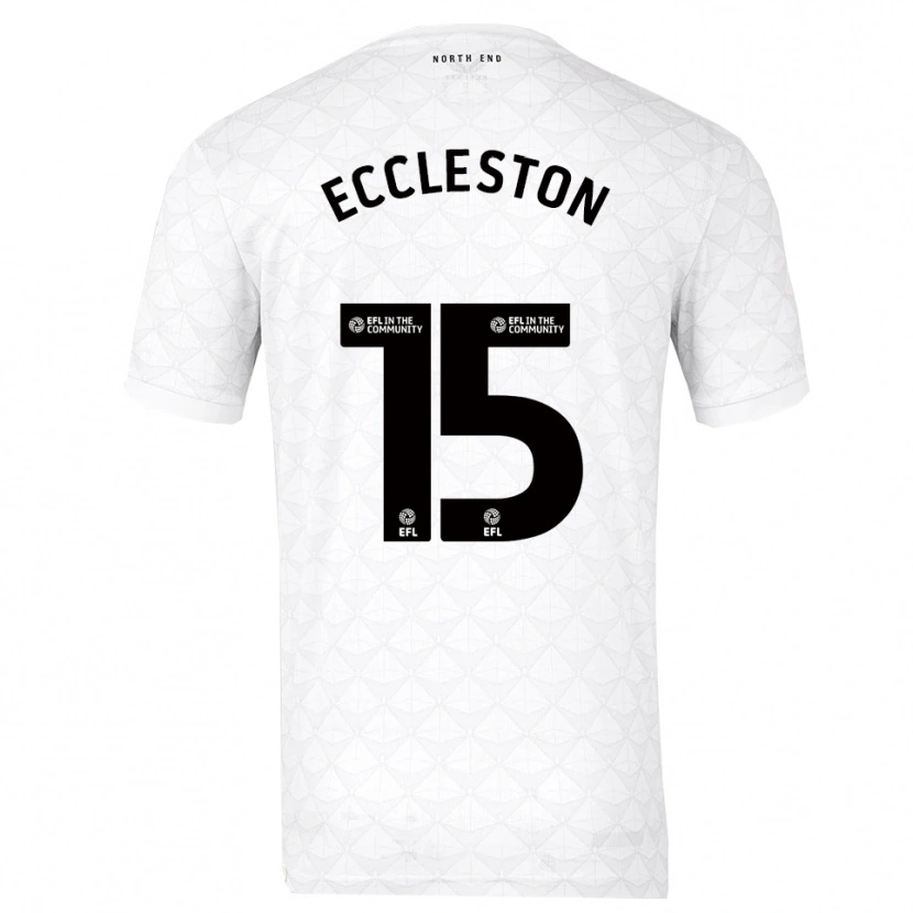 Danxen Niño Camiseta Ethan Eccleston #15 Blanco Rojo 1ª Equipación 2025/26 La Camisa México