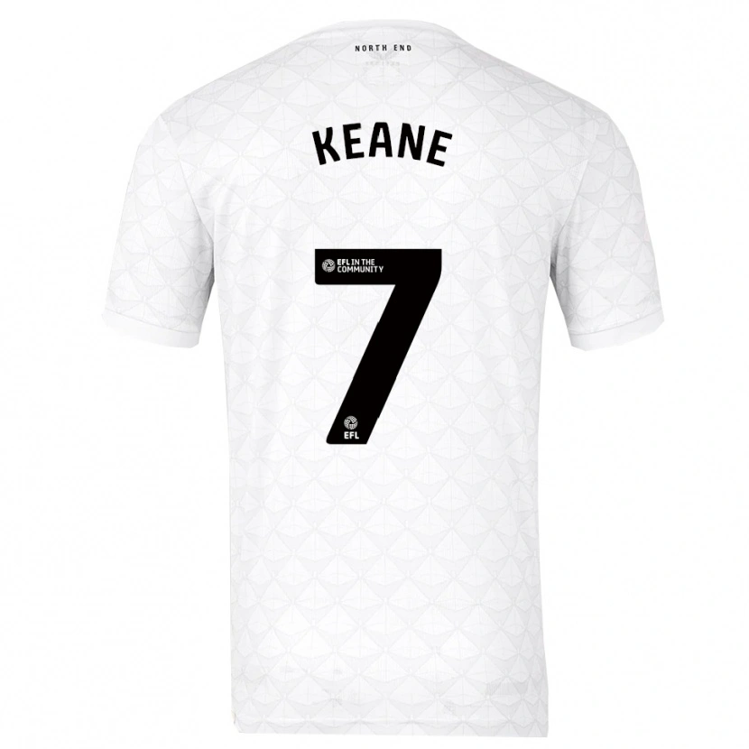 Danxen Niño Camiseta Will Keane #7 Blanco Rojo 1ª Equipación 2025/26 La Camisa México