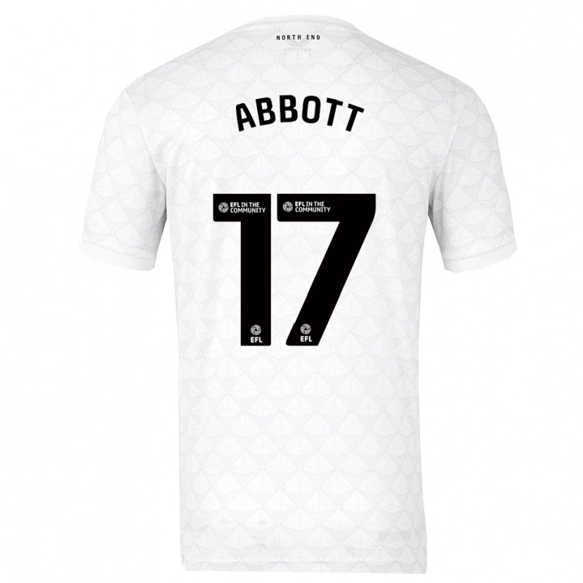 Danxen Niño Camiseta Becky Abbott #17 Blanco Rojo 1ª Equipación 2025/26 La Camisa México