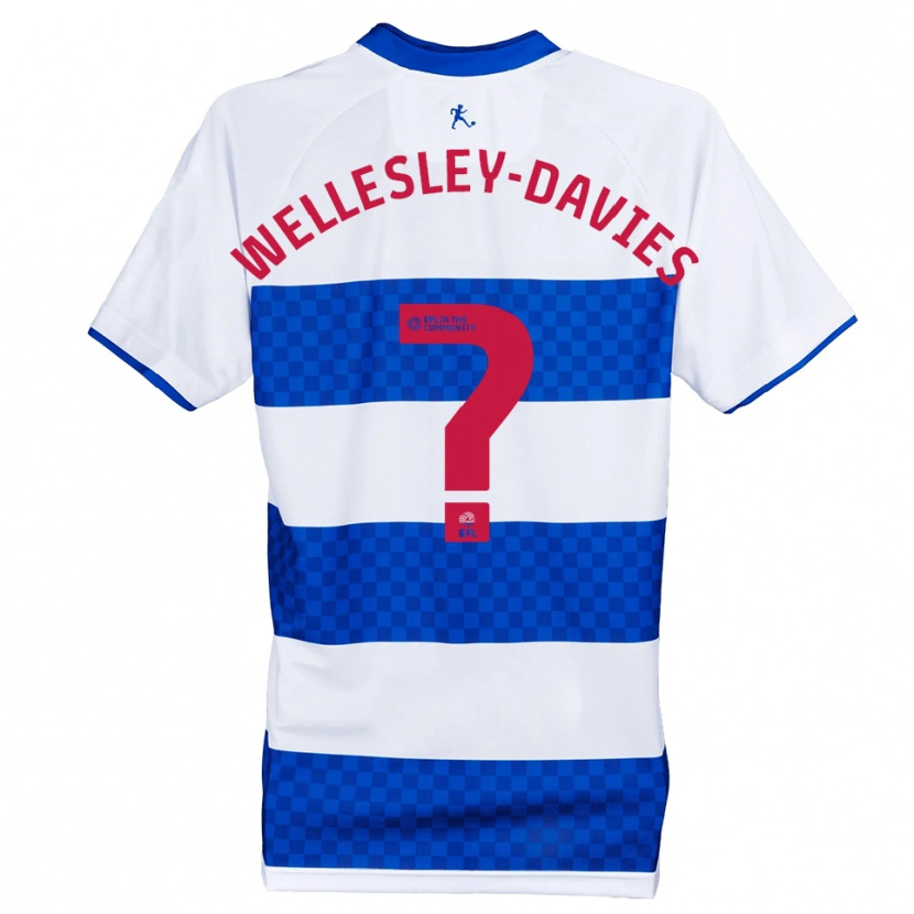 Danxen Niño Camiseta Lilly Wellesley-Davies #0 Azul Blanco 1ª Equipación 2025/26 La Camisa México