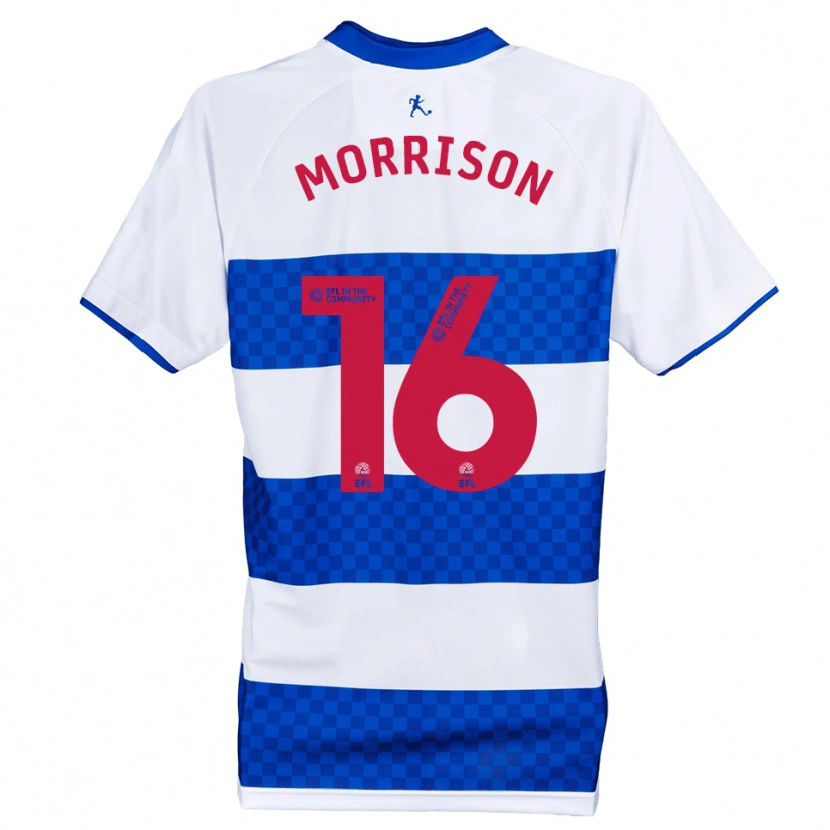 Danxen Niño Camiseta Liam Morrison #16 Azul Blanco 1ª Equipación 2025/26 La Camisa México
