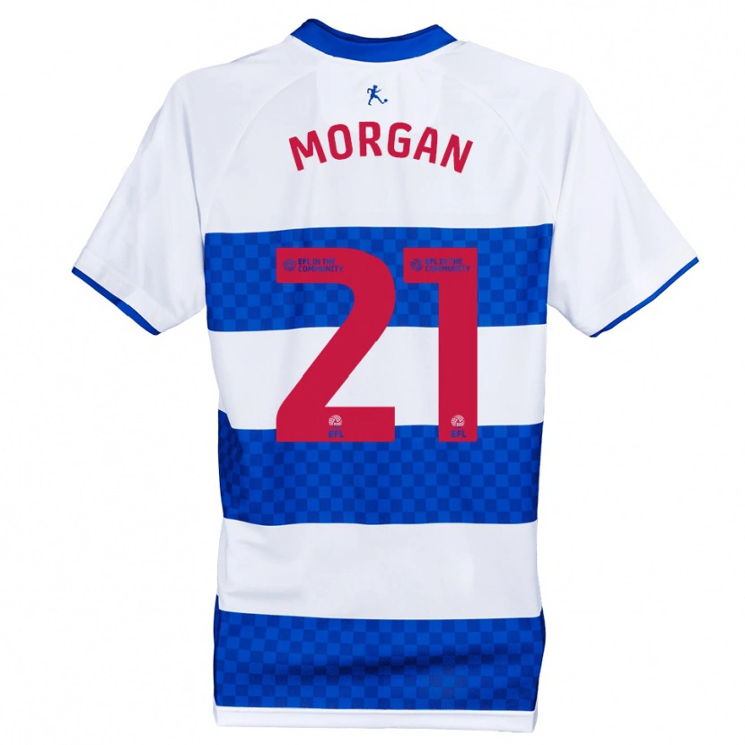 Danxen Niño Camiseta Kieran Morgan #21 Azul Blanco 1ª Equipación 2025/26 La Camisa México