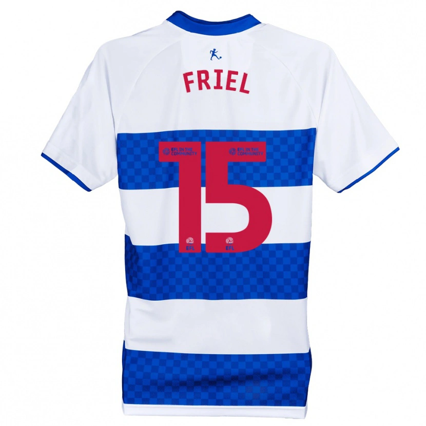 Danxen Niño Camiseta Rocco Friel #15 Azul Blanco 1ª Equipación 2025/26 La Camisa México