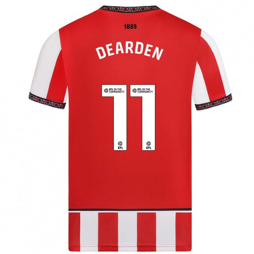 Danxen Niño Camiseta Tom Dearden #11 Rojo Blanco 1ª Equipación 2025/26 La Camisa México