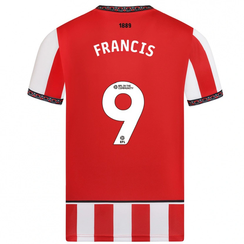 Danxen Niño Camiseta Marshall Francis #9 Rojo Blanco 1ª Equipación 2025/26 La Camisa México