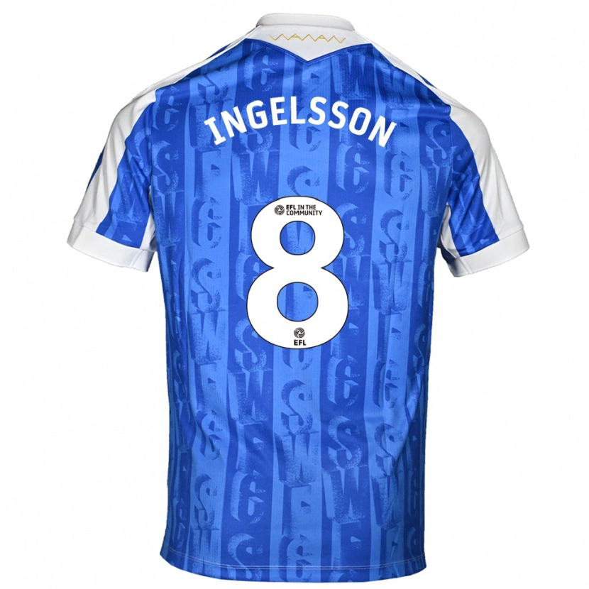 Danxen Niño Camiseta Svante Ingelsson #8 Azul Blanco 1ª Equipación 2025/26 La Camisa México