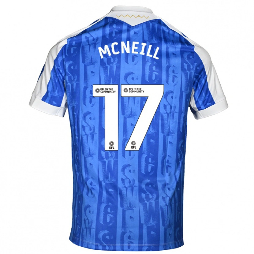 Danxen Niño Camiseta Charlie Mcneill #17 Azul Blanco 1ª Equipación 2025/26 La Camisa México