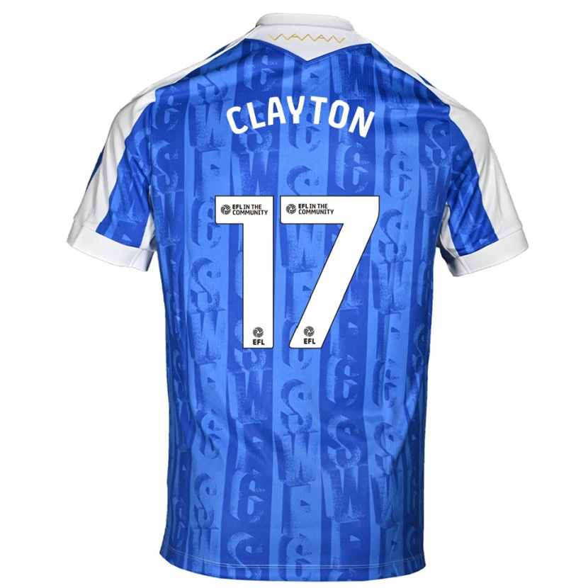 Danxen Niño Camiseta Liam Clayton #17 Azul Blanco 1ª Equipación 2025/26 La Camisa México