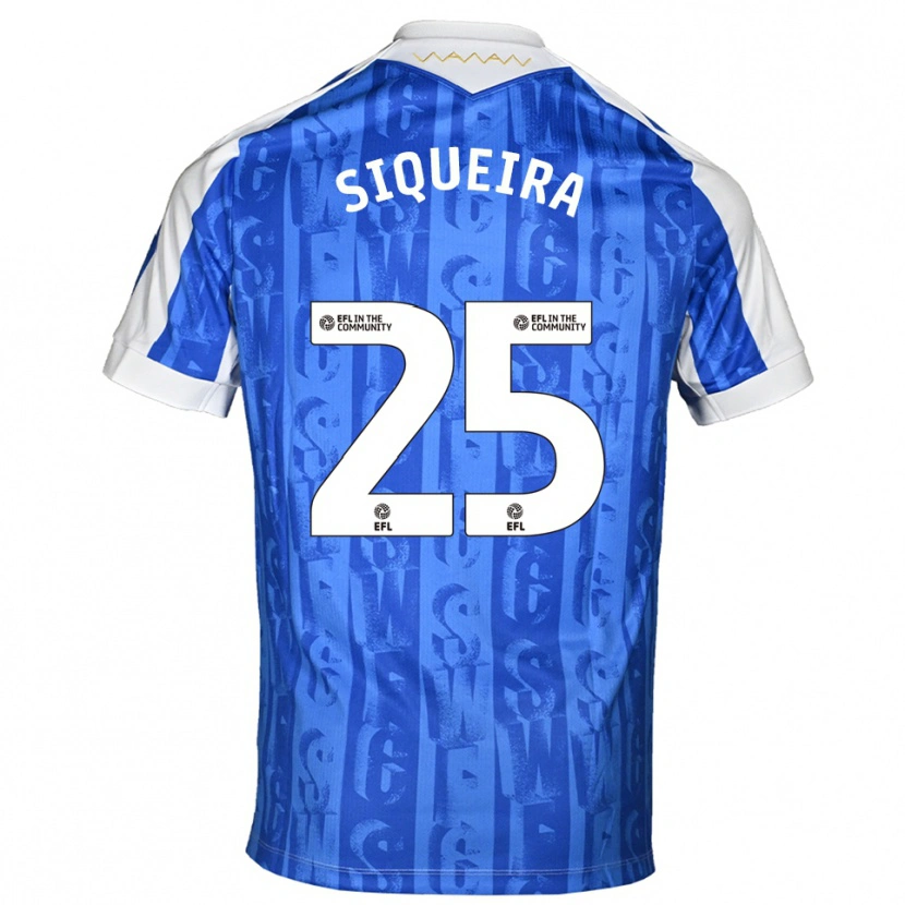 Danxen Niño Camiseta Guilherme Siqueira #25 Azul Blanco 1ª Equipación 2025/26 La Camisa México