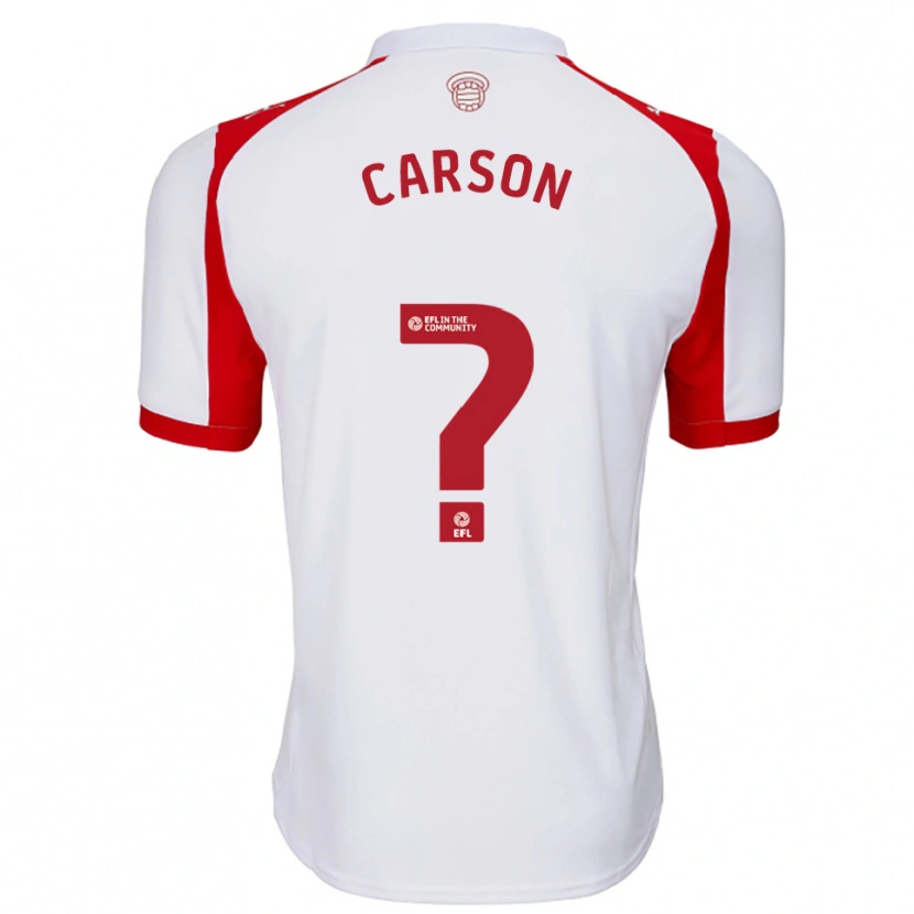 Danxen Niño Camiseta Matty Carson #0 Blanco Rojo 1ª Equipación 2025/26 La Camisa México