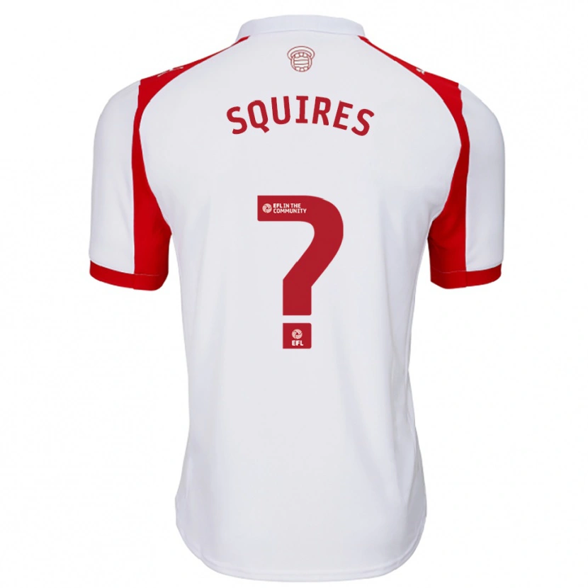 Danxen Niño Camiseta Joshua Squires #0 Blanco Rojo 1ª Equipación 2025/26 La Camisa México