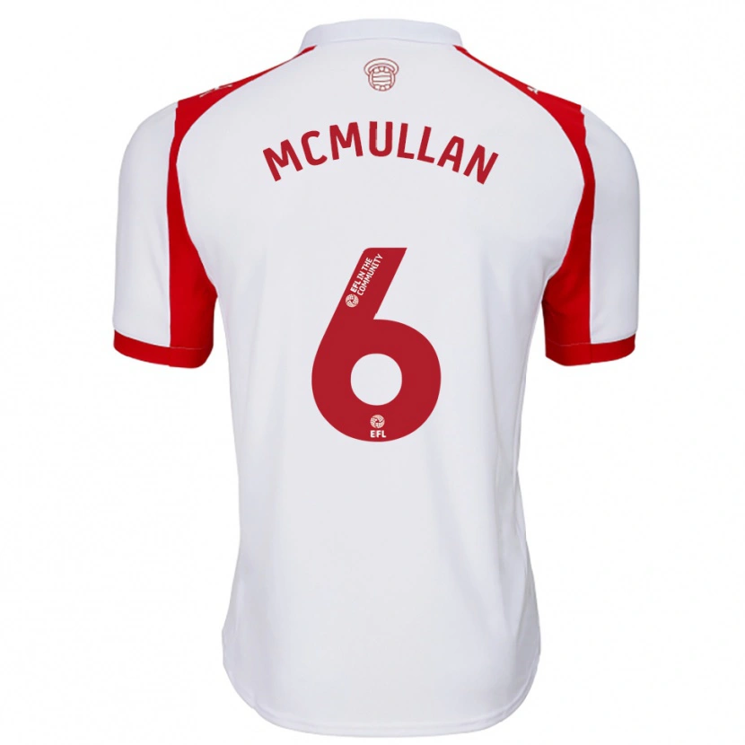 Danxen Niño Camiseta Korban Mcmullan #6 Blanco Rojo 1ª Equipación 2025/26 La Camisa México