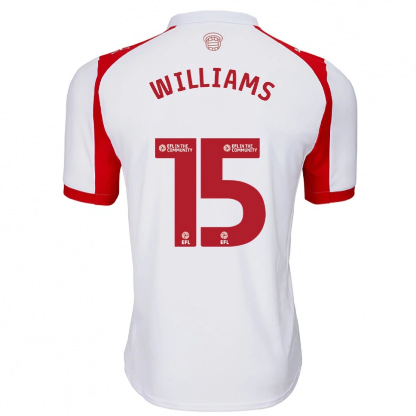 Danxen Niño Camiseta Barnaby Williams #15 Blanco Rojo 1ª Equipación 2025/26 La Camisa México
