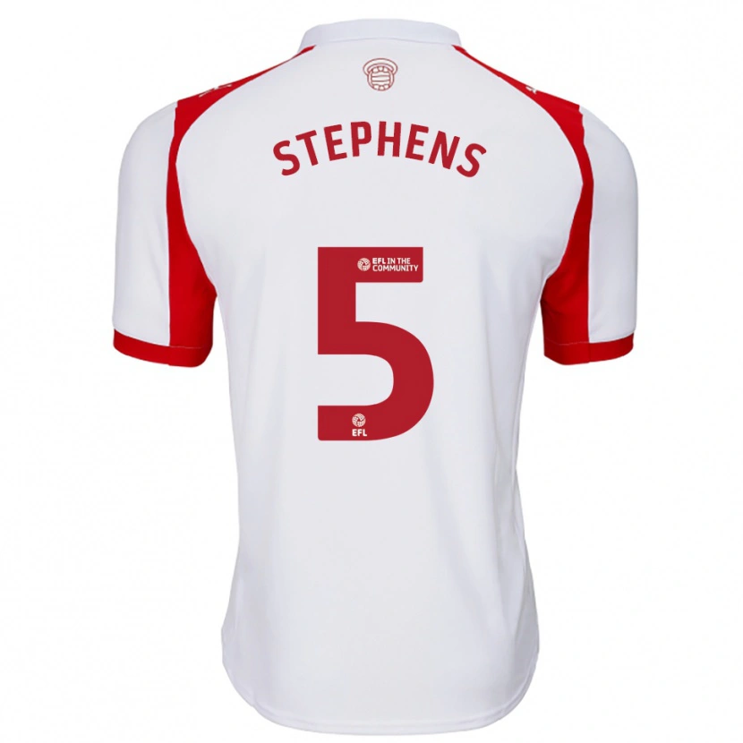 Danxen Niño Camiseta Jack Stephens #5 Blanco Rojo 1ª Equipación 2025/26 La Camisa México