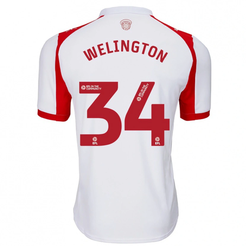 Danxen Niño Camiseta Welington #34 Blanco Rojo 1ª Equipación 2025/26 La Camisa México