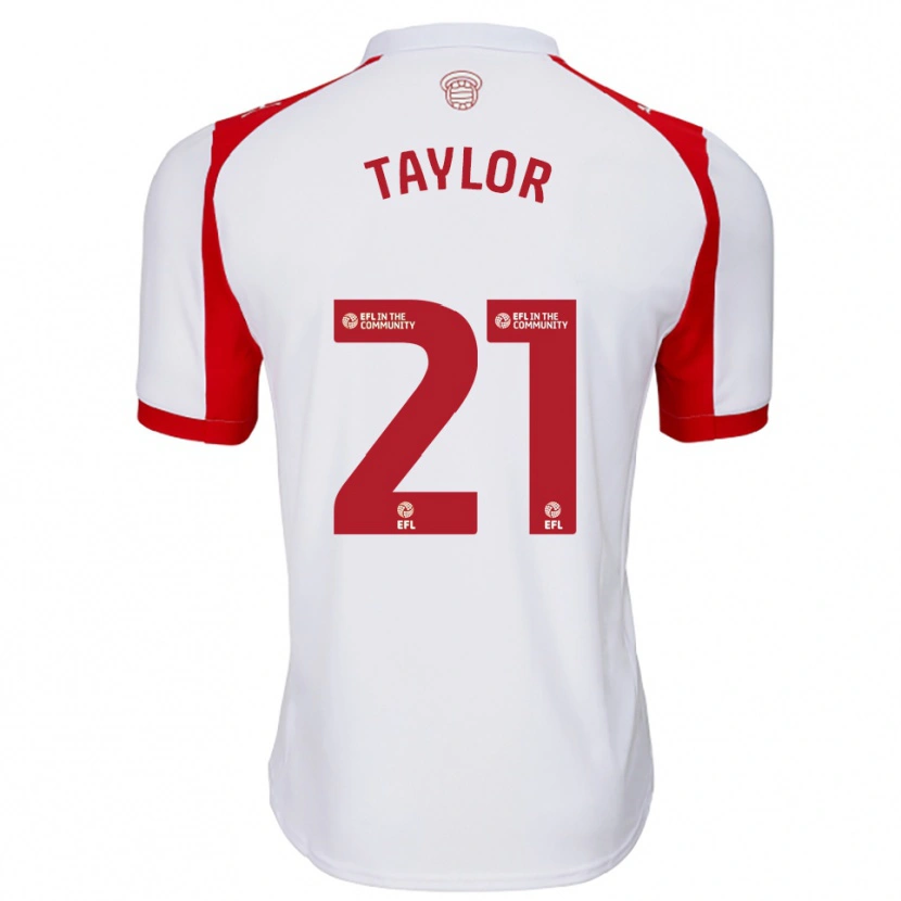 Danxen Niño Camiseta Charlie Taylor #21 Blanco Rojo 1ª Equipación 2025/26 La Camisa México