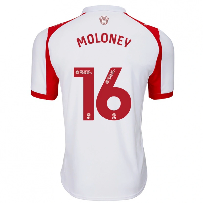 Danxen Niño Camiseta George Moloney #16 Blanco Rojo 1ª Equipación 2025/26 La Camisa México