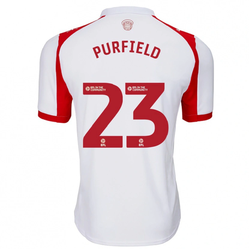Danxen Niño Camiseta Jemma Elizabeth Purfield #23 Blanco Rojo 1ª Equipación 2025/26 La Camisa México