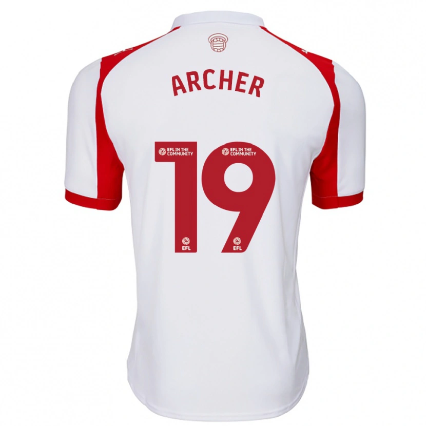 Danxen Niño Camiseta Cameron Archer #19 Blanco Rojo 1ª Equipación 2025/26 La Camisa México