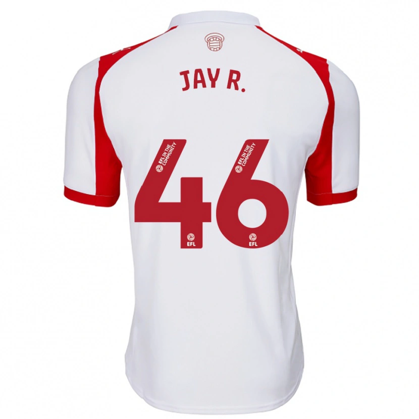 Danxen Niño Camiseta Jay Robinson #46 Blanco Rojo 1ª Equipación 2025/26 La Camisa México