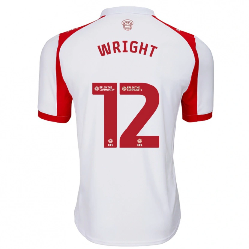 Danxen Niño Camiseta Josh Wright #12 Blanco Rojo 1ª Equipación 2025/26 La Camisa México