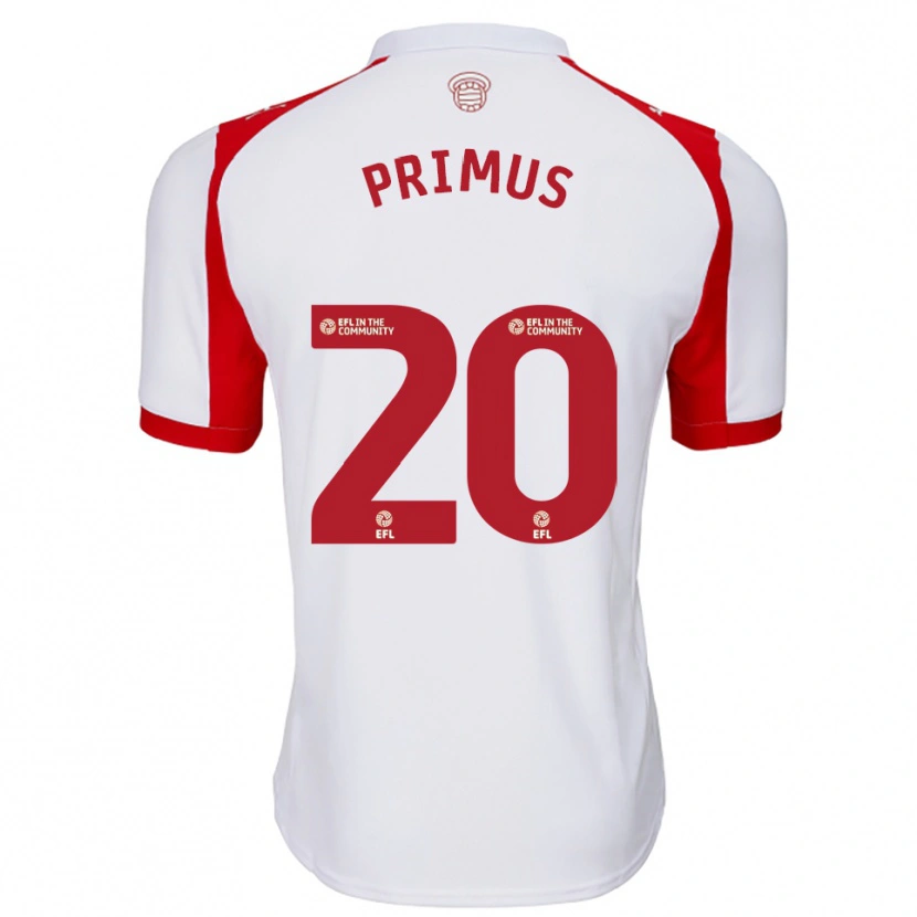Danxen Niño Camiseta Atlanta Primus #20 Blanco Rojo 1ª Equipación 2025/26 La Camisa México