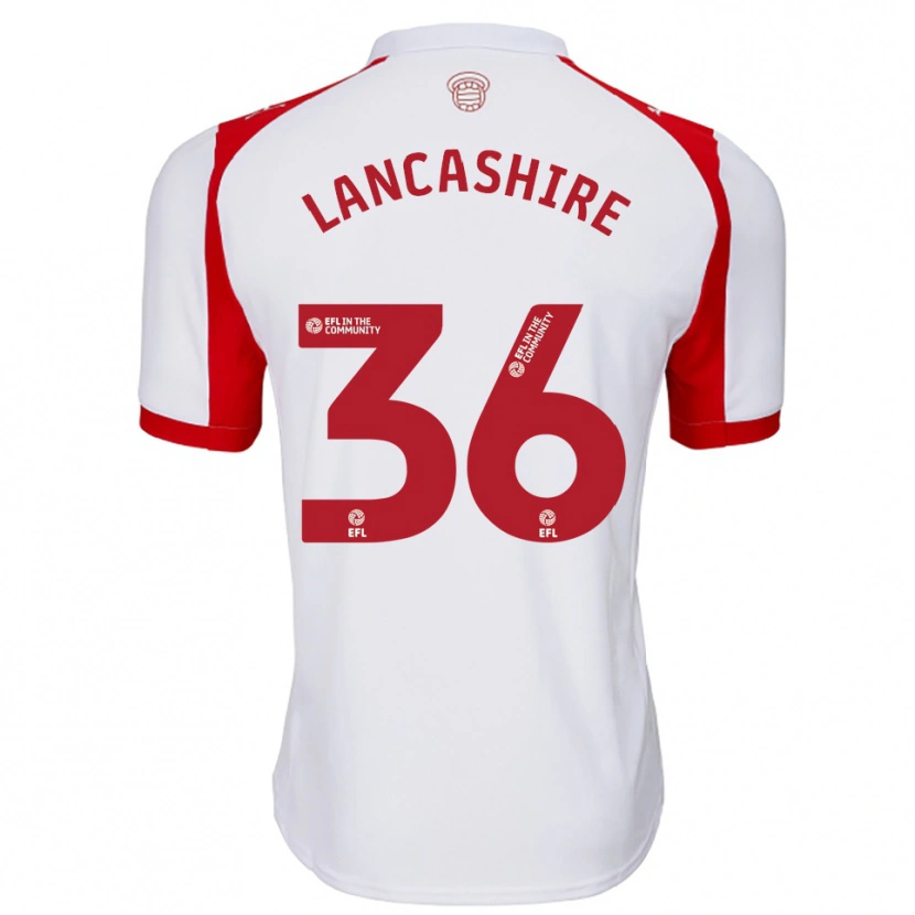 Danxen Niño Camiseta Olly Lancashire #36 Blanco Rojo 1ª Equipación 2025/26 La Camisa México