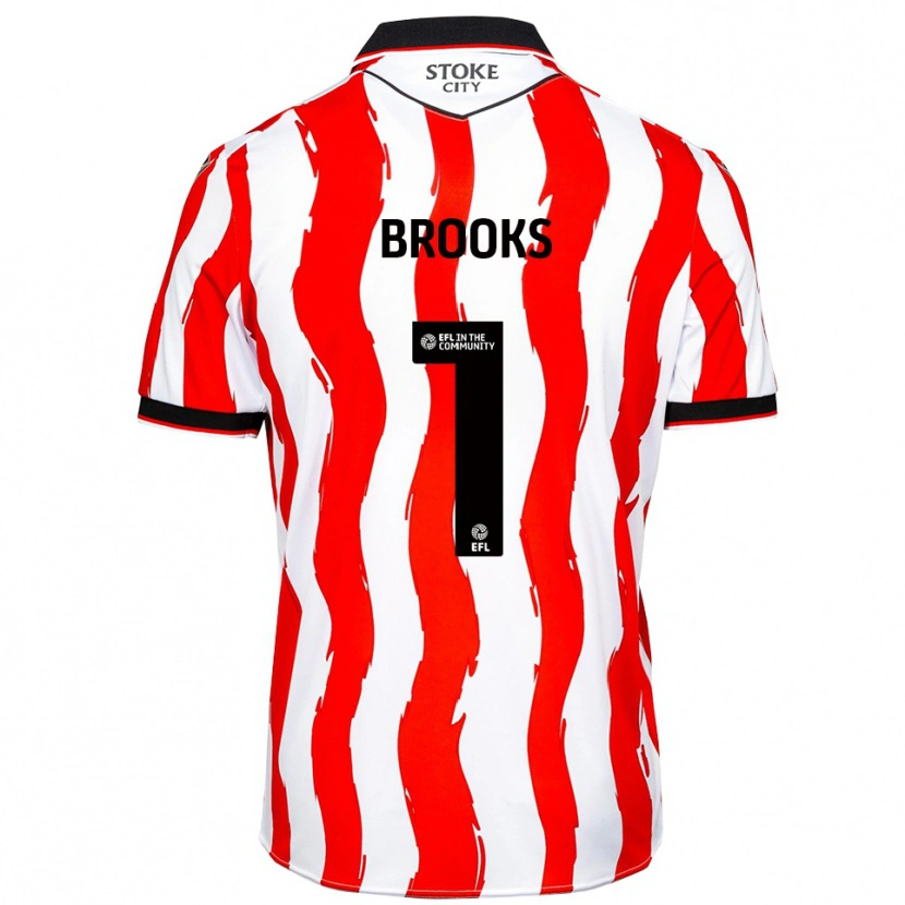 Danxen Niño Camiseta Alfie Brooks #1 Blanco Rojo 1ª Equipación 2025/26 La Camisa México