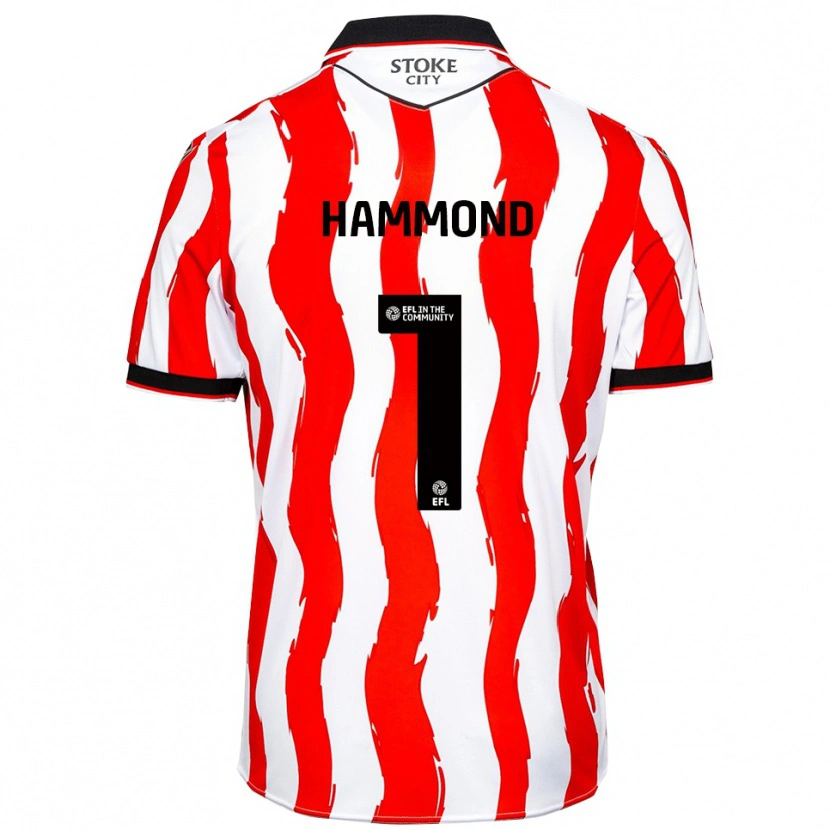 Danxen Niño Camiseta Alek Hammond #1 Blanco Rojo 1ª Equipación 2025/26 La Camisa México