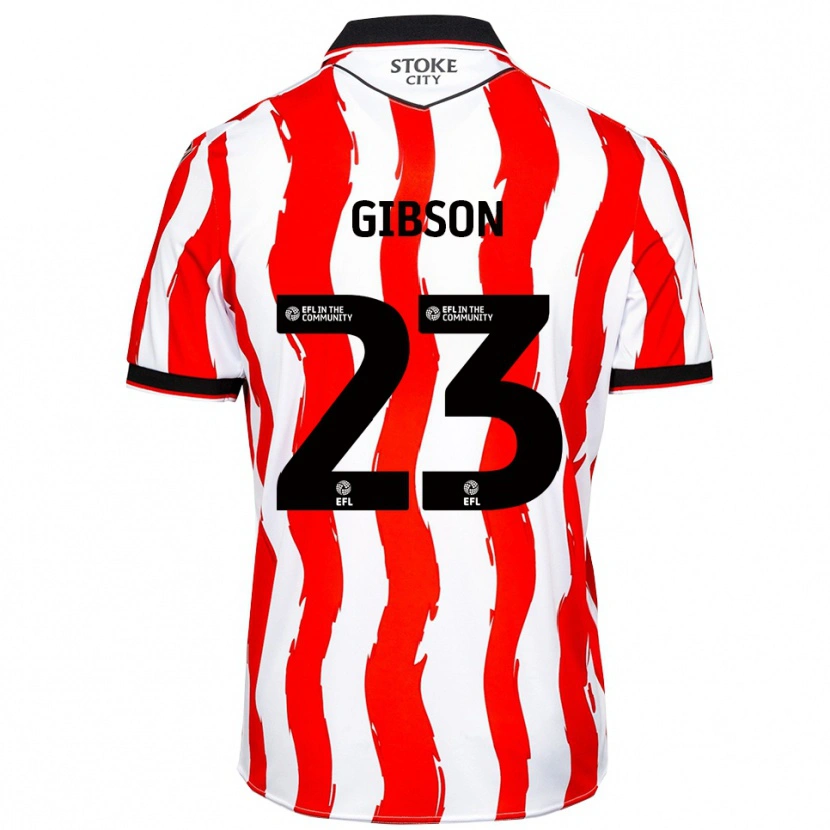 Danxen Niño Camiseta Ben Gibson #23 Blanco Rojo 1ª Equipación 2025/26 La Camisa México