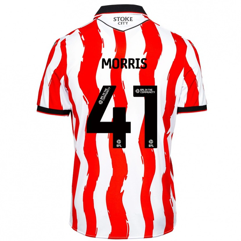 Danxen Niño Camiseta Scott Morris #41 Blanco Rojo 1ª Equipación 2025/26 La Camisa México