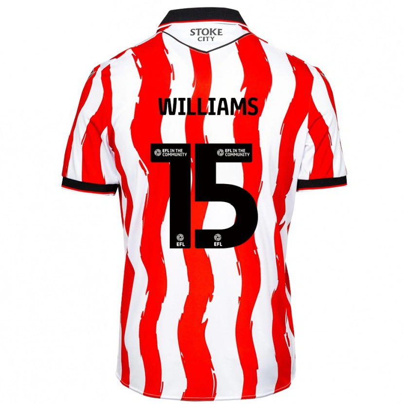 Danxen Niño Camiseta Lee Williams #15 Blanco Rojo 1ª Equipación 2025/26 La Camisa México