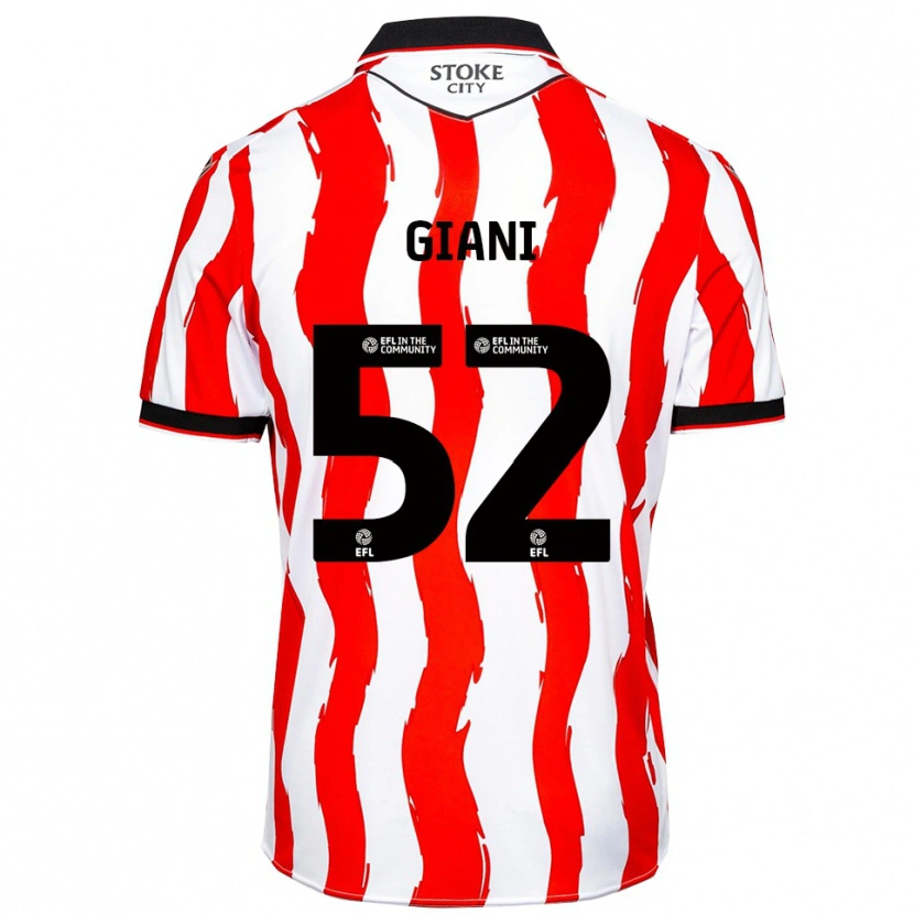 Danxen Niño Camiseta Laurence Giani #52 Blanco Rojo 1ª Equipación 2025/26 La Camisa México