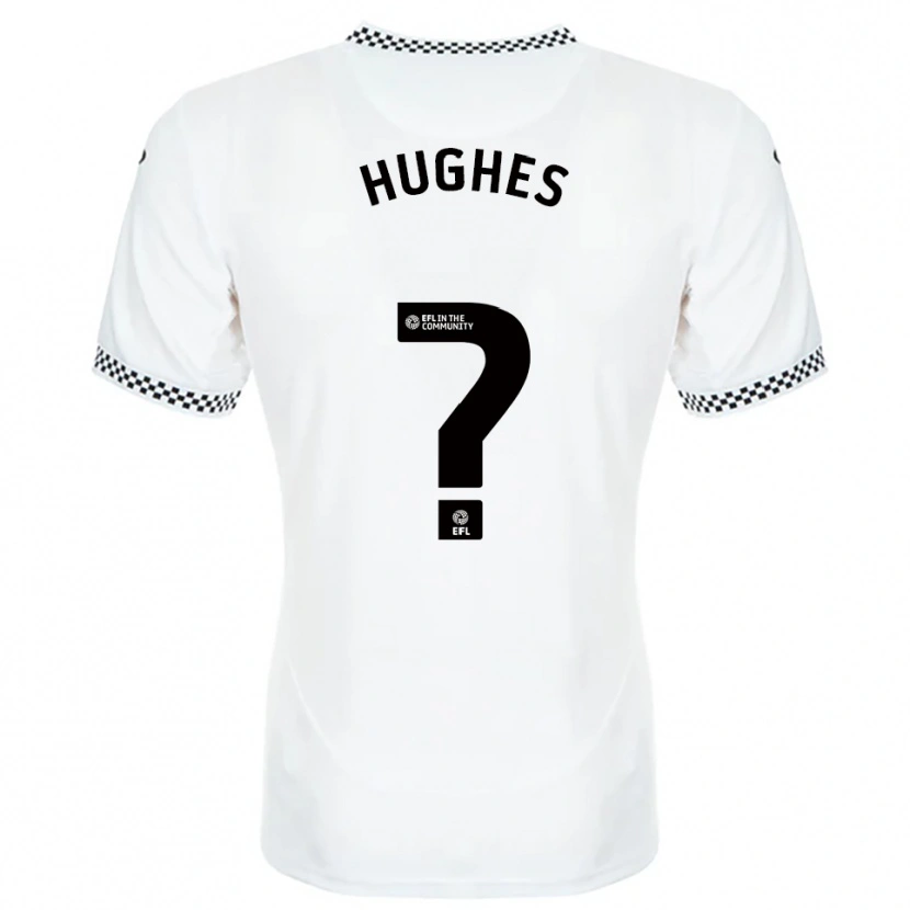 Danxen Niño Camiseta Alffi Hughes #0 Blanco Naranja 1ª Equipación 2025/26 La Camisa México