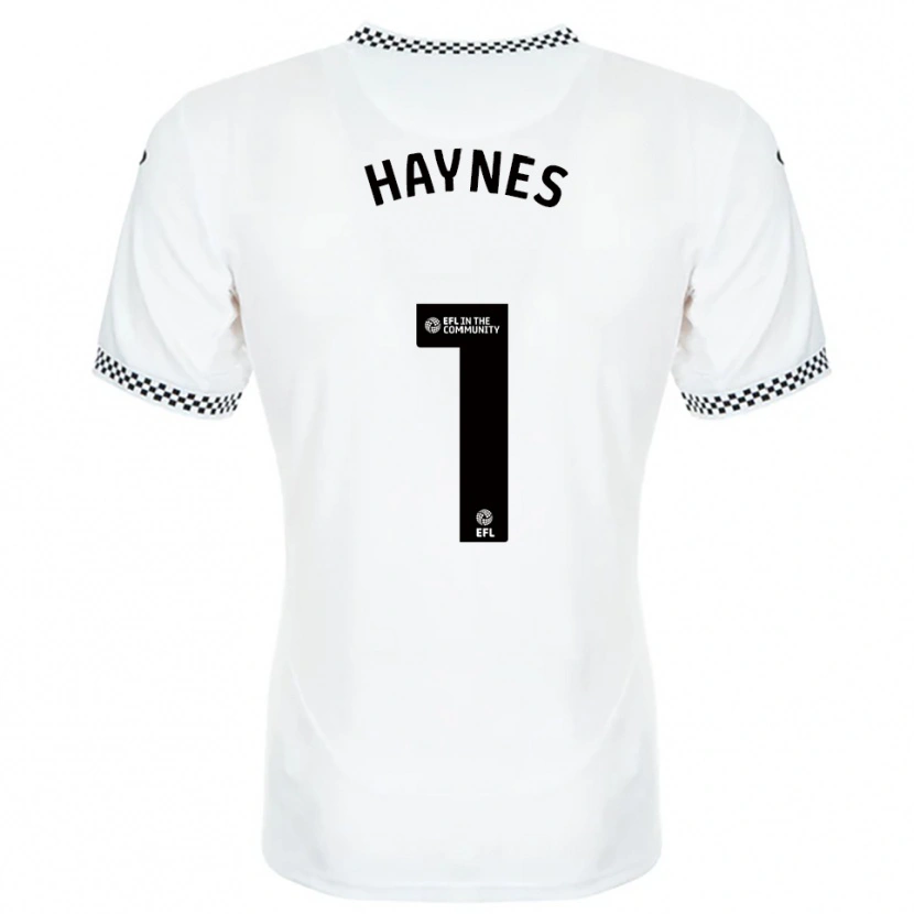 Danxen Niño Camiseta Charlie Haynes #1 Blanco Naranja 1ª Equipación 2025/26 La Camisa México