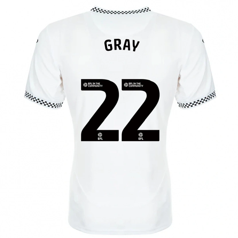 Danxen Niño Camiseta Harvey Gray #22 Blanco Naranja 1ª Equipación 2025/26 La Camisa México