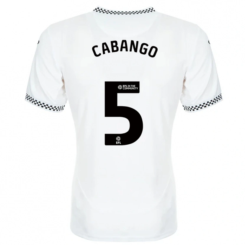 Danxen Niño Camiseta Ben Cabango #5 Blanco Naranja 1ª Equipación 2025/26 La Camisa México