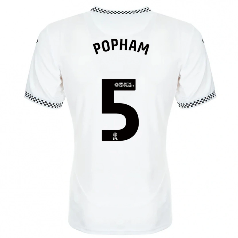 Danxen Niño Camiseta Brogan Popham #5 Blanco Naranja 1ª Equipación 2025/26 La Camisa México