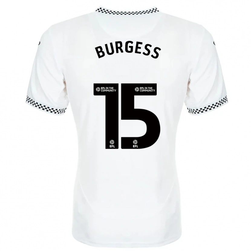 Danxen Niño Camiseta Cameron Burgess #15 Blanco Naranja 1ª Equipación 2025/26 La Camisa México