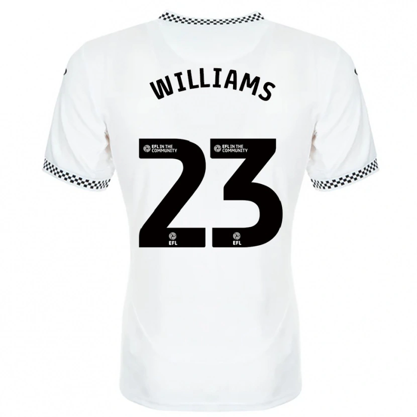 Danxen Niño Camiseta Jessica Williams #23 Blanco Naranja 1ª Equipación 2025/26 La Camisa México
