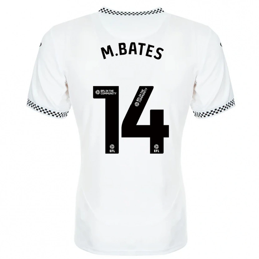 Danxen Niño Camiseta Mitchell Bates #14 Blanco Naranja 1ª Equipación 2025/26 La Camisa México