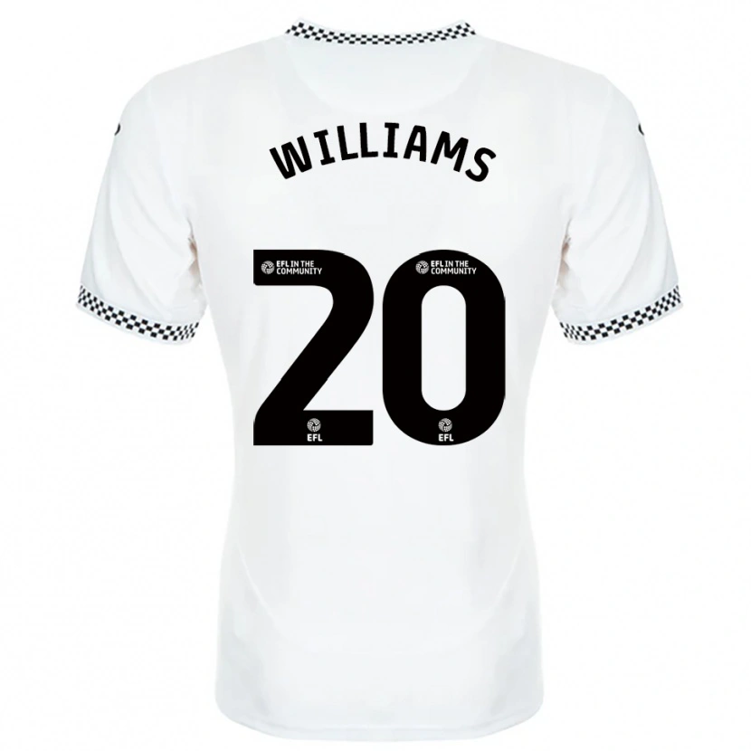 Danxen Niño Camiseta Caitlin Williams #20 Blanco Naranja 1ª Equipación 2025/26 La Camisa México