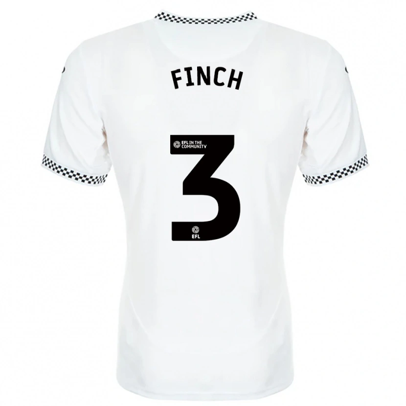 Danxen Niño Camiseta Lucy Finch #3 Blanco Naranja 1ª Equipación 2025/26 La Camisa México