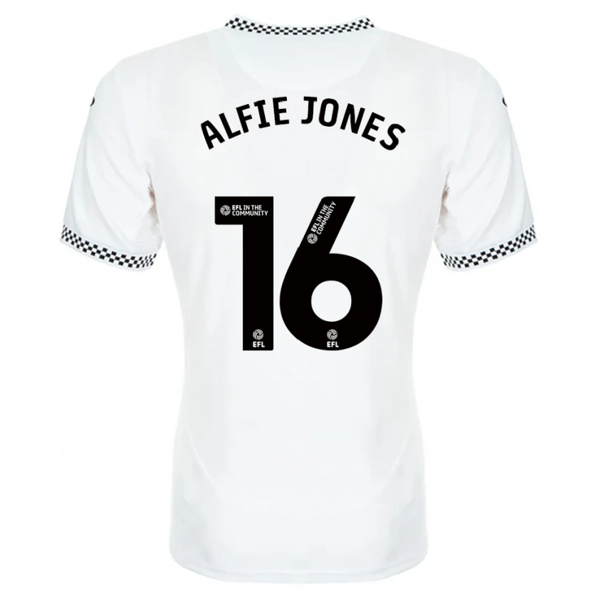 Danxen Niño Camiseta Alfie Jones #16 Blanco Naranja 1ª Equipación 2025/26 La Camisa México